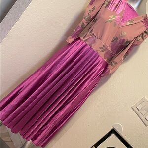 Elegant Pink Floral Dress